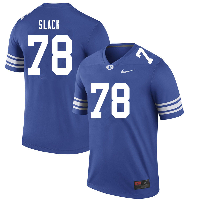 Men #78 Andrew Slack BYU Cougars College Football Jerseys Sale-Royal